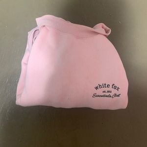 Pink White Fox Crewneck